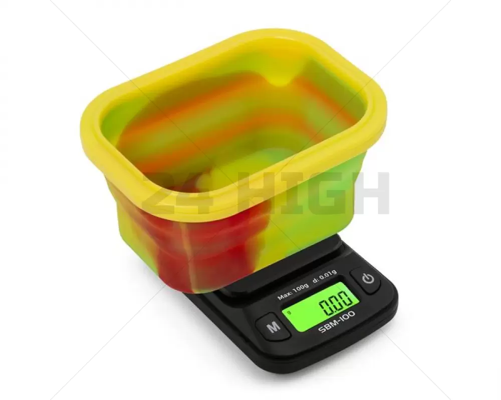 On Balance SBM-100 Mini bilancia per ciotole in silicone Rasta 100 grammi x 0,01