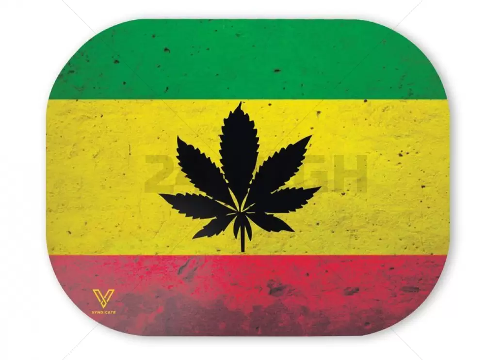 V Syndicate Mag schiaffeggia vassoio da rotolamento Rasta Leaf piccolo 