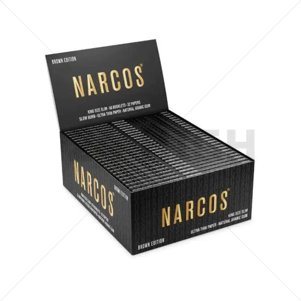 Narcos - Cartine per Rollare KS Slim Brown Edition - Espositore 50 pezzi