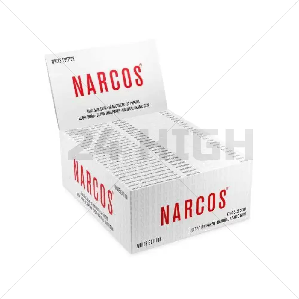 Narcos - Cartine per Rollare KS Slim White Edition - Espositore 50 pezzi