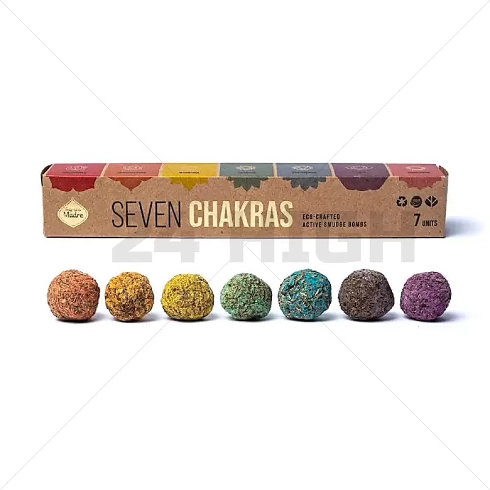 Sagrada Madre Premium 7 Chakra Smudge Bombs (bomba fumogena)