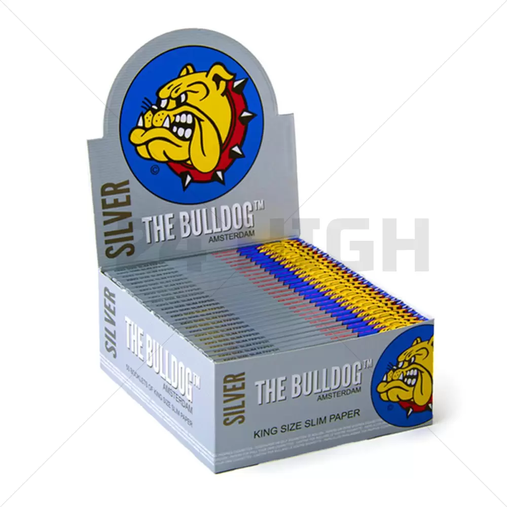 Carta da rotolo The Bulldog Original Silver King Size Slim (50 pezzi/display)