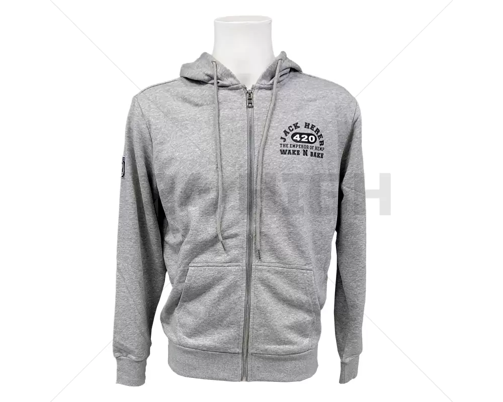 Full Zip Hoody Jack Herer - Grigio scuro